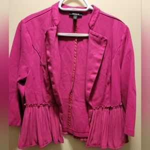 Torrid 3/4 length pleated peplum blazer